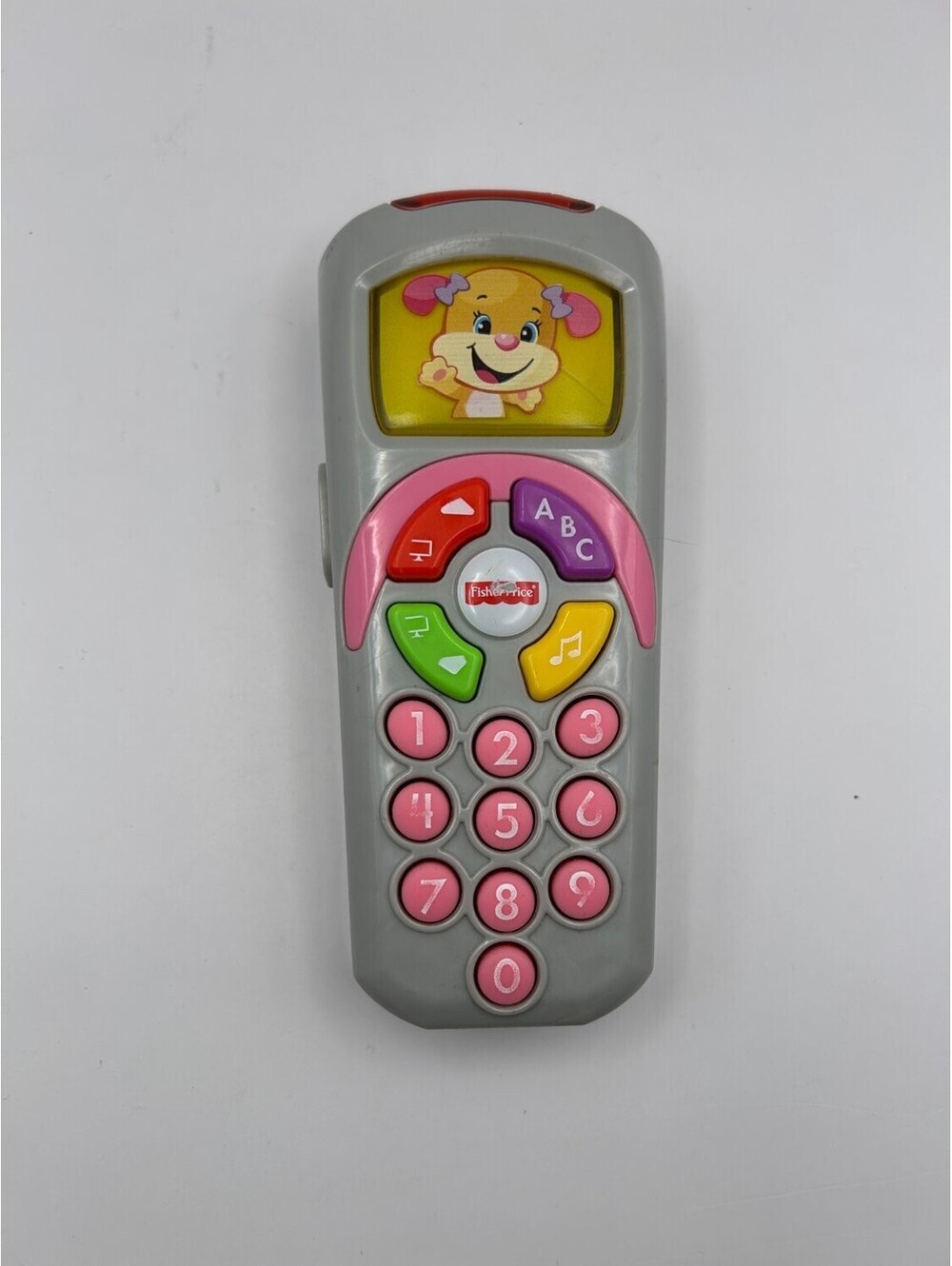 Fisher-Price Laugh & Learn Puppy's Remote Sis Toy Control Gray Pink Baby